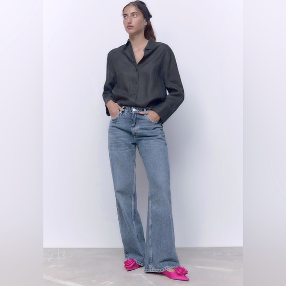 Zara Flower Flat Slingback BNWT - Picture 5 of 14